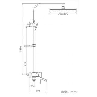 Душевая стойка Gappo G2407-6 чёрный